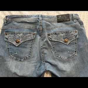 Apple bottom womens boot cut ripped jeans